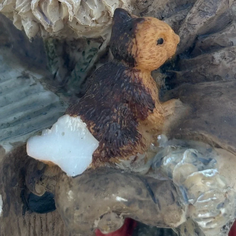 Vintage World Bazaars Old World Santa Figurine With Squirrel Christmas Decor